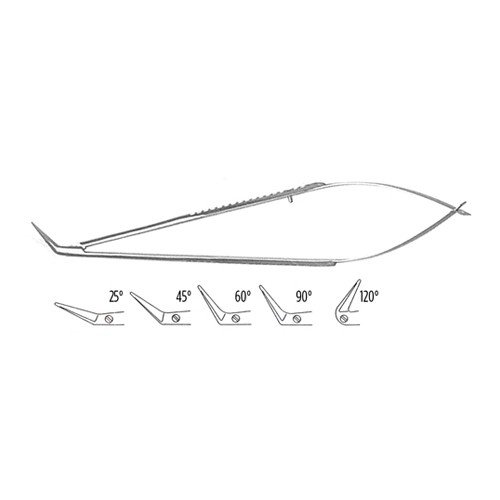 Artery Scissors, Flat Handle, 6 3/4" (17.0 Cm), Angled 120 Degrees